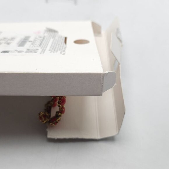 Zara Red Resin Stone Double Layer Necklace With Antique Gold-Tone Chain - Picture 6 of 7